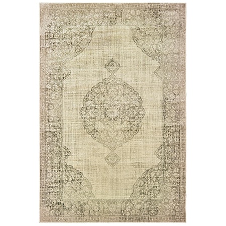 Oriental Weavers 9 ft. 10 in. x 12 ft. 10 in. Raleigh Rectangular Area Rug Ivory R099D5300390ST